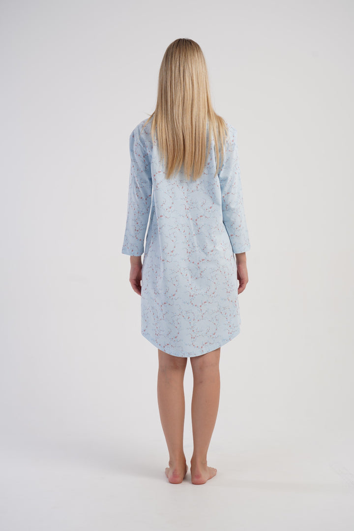 Koszula Nocna Damska Vienetta Cozy Blue, Niebieski, r. M - XXL