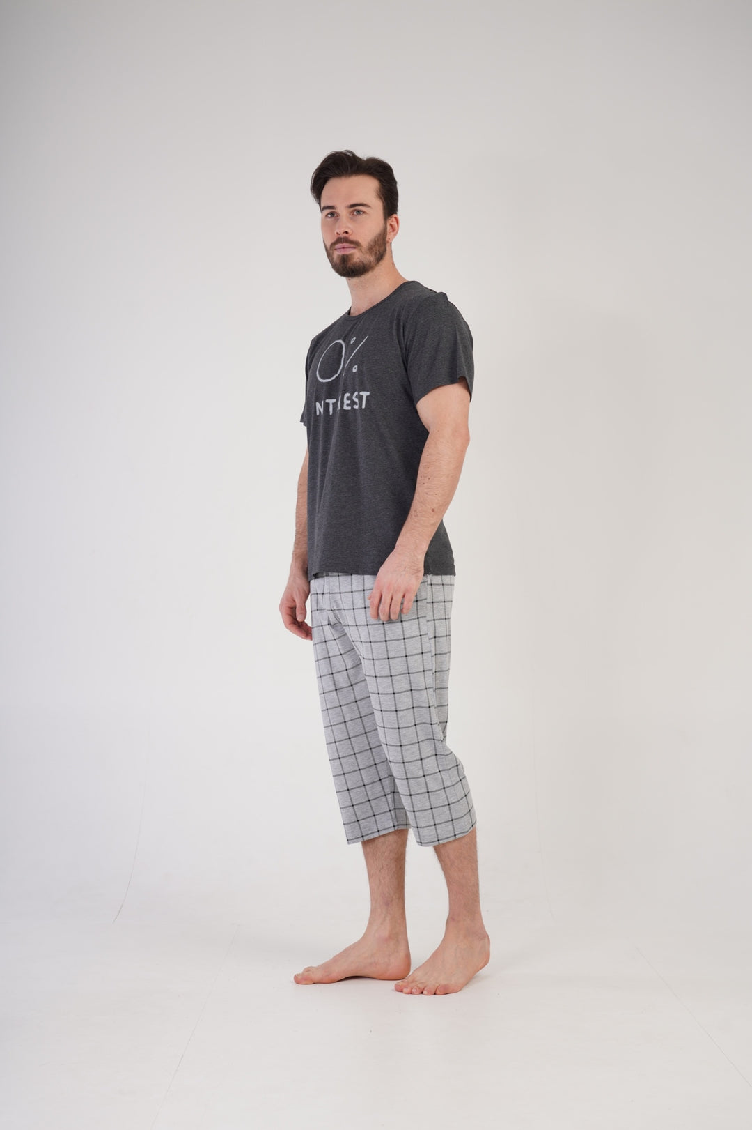 Piżama Męska Vienetta, 0% Interest, Szara, r. 1XL-4XL