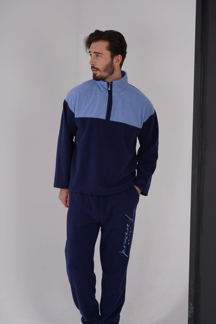 Piżama Męska polarowa Vienetta Look Forward, granatowy, r. M-XXL image 5