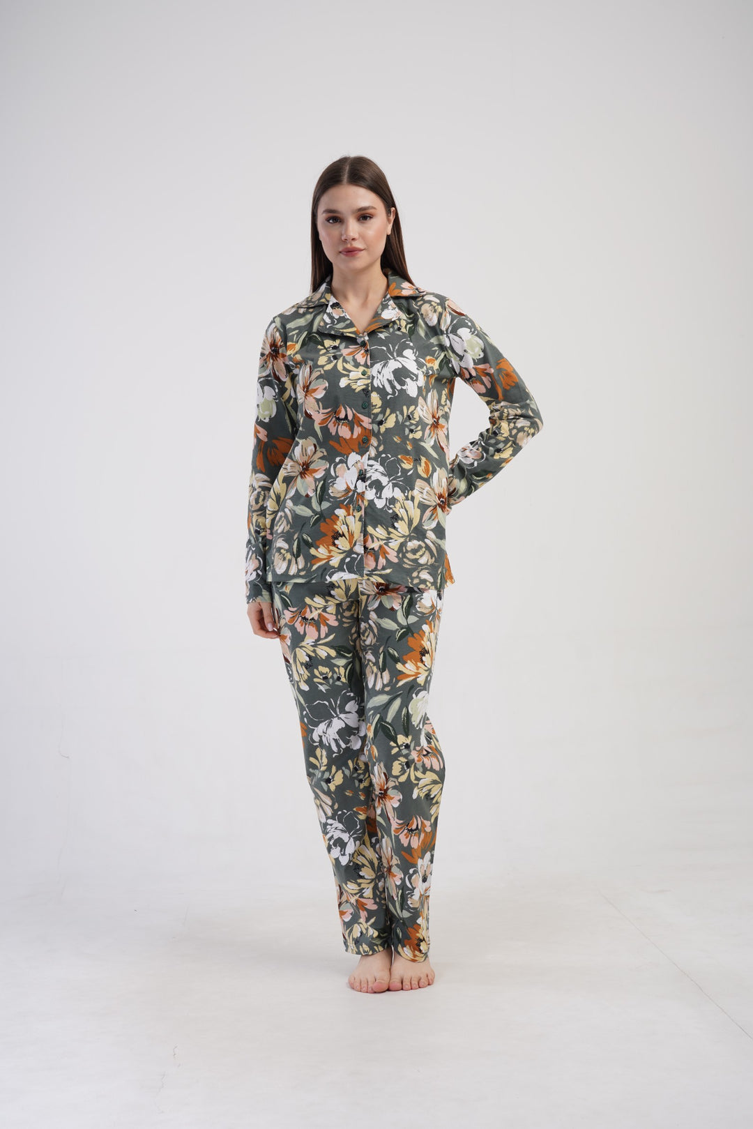 Piżama Damska Vienetta Green Embrace, Zielony, r. M-XXL