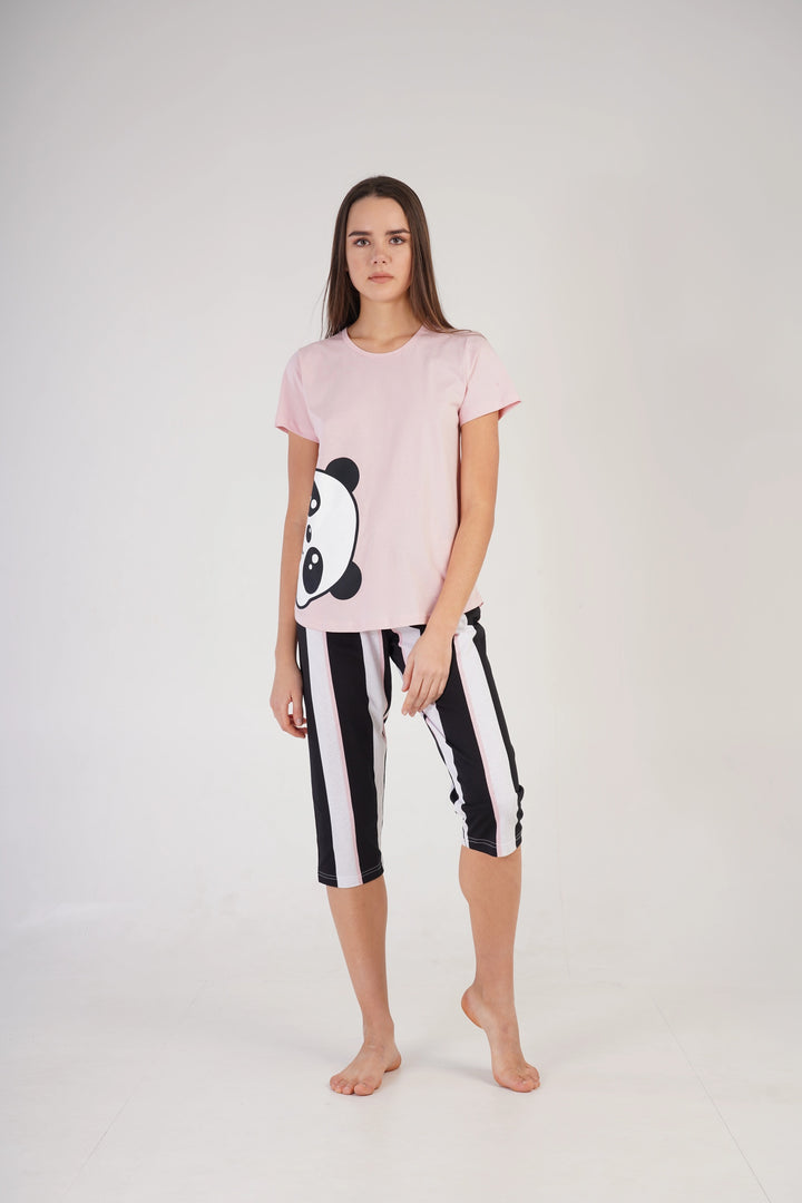Piżama Damska Vienetta Panda Pals Pink, różowa, r. S-XL image 1
