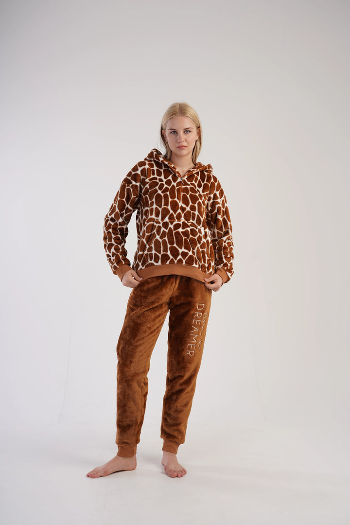 Piżama Damska Softowa Vienetta Safari Slumber, brązowa, r. S-XL image 2