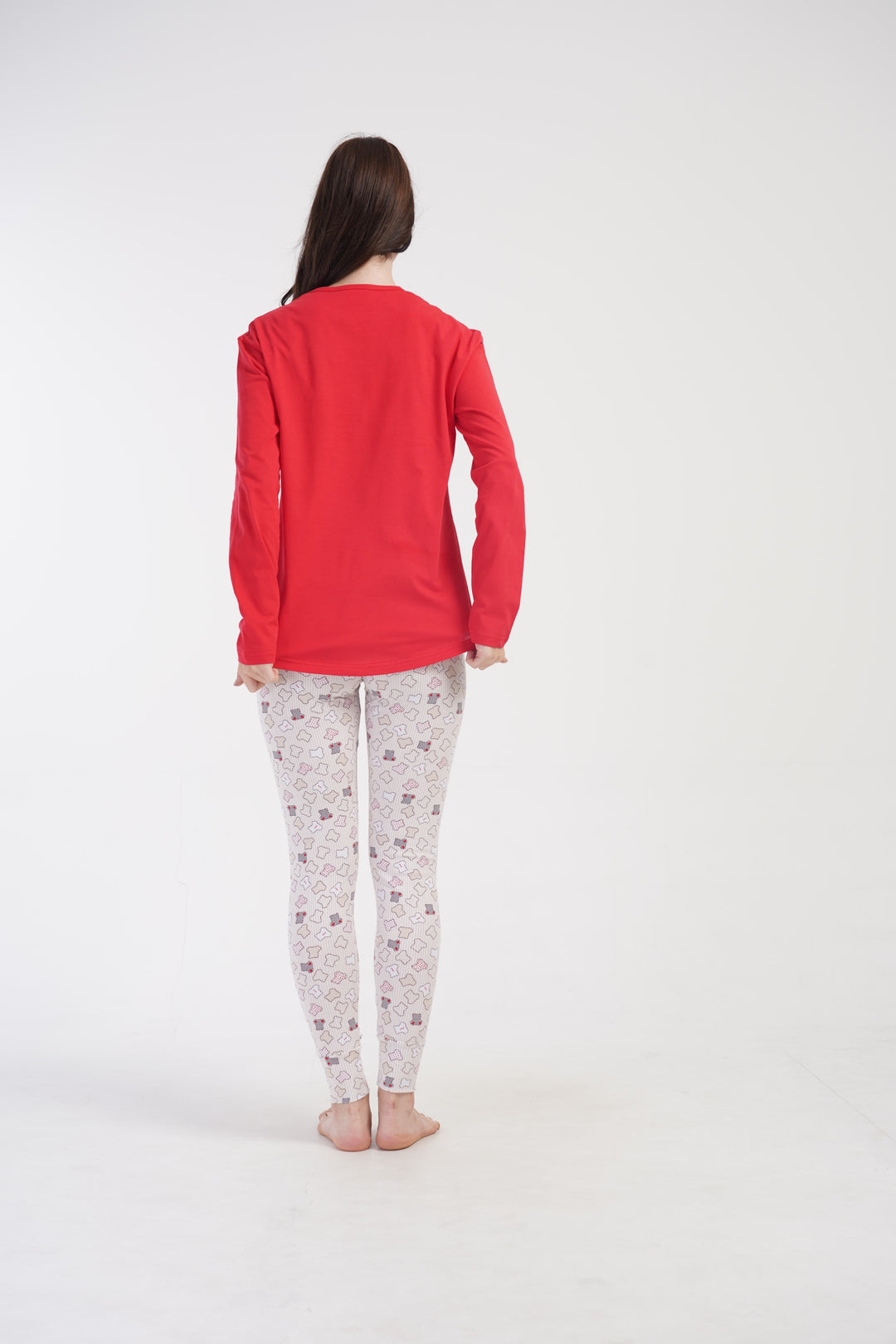 Piżama Damska Vienetta Amore, Czerwony, r. S-XL