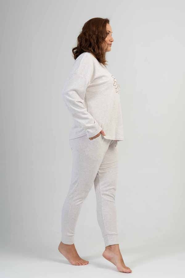 Piżama Damska Vienetta, Be The Reason, Beżowy, r. 1XL-4XL image 3