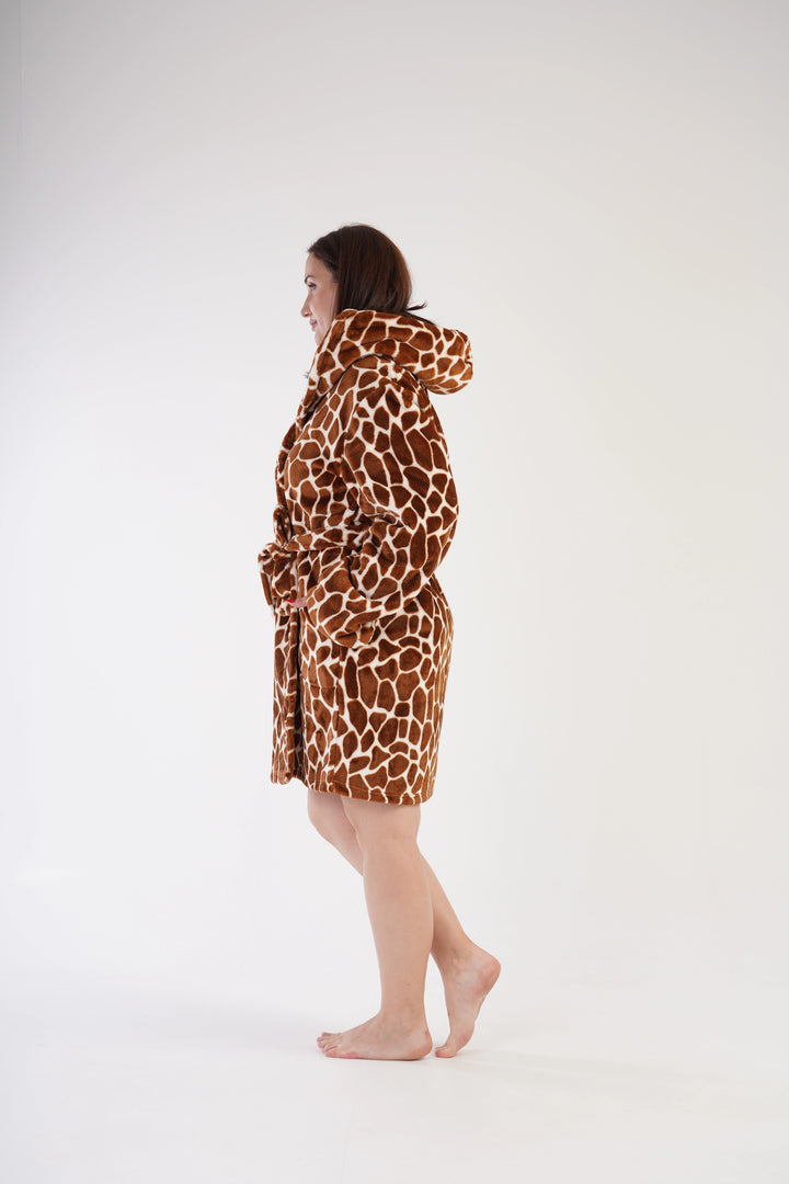 Szlafrok damski Vienetta Jungle Chic, brązowy, r. 1XL-4XL image 4