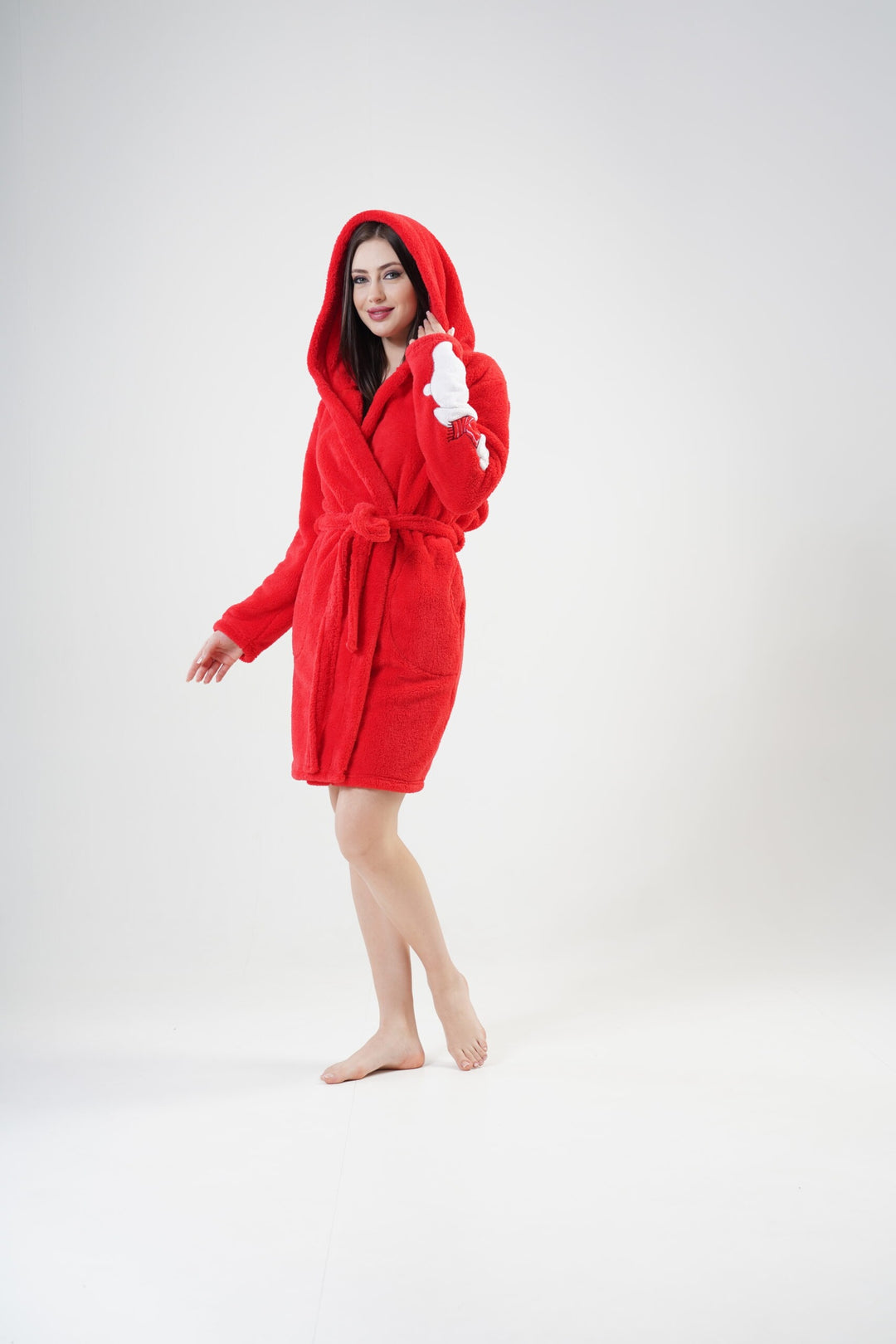 Szlafrok damski Vienetta Red Vibes, czerwony, r. S-L image 0