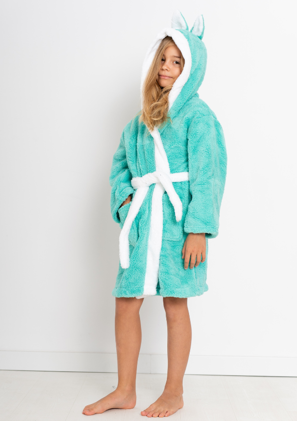 Szlafrok Dziecięcy Honey Bunny Mint, miętowy, r. 110-134