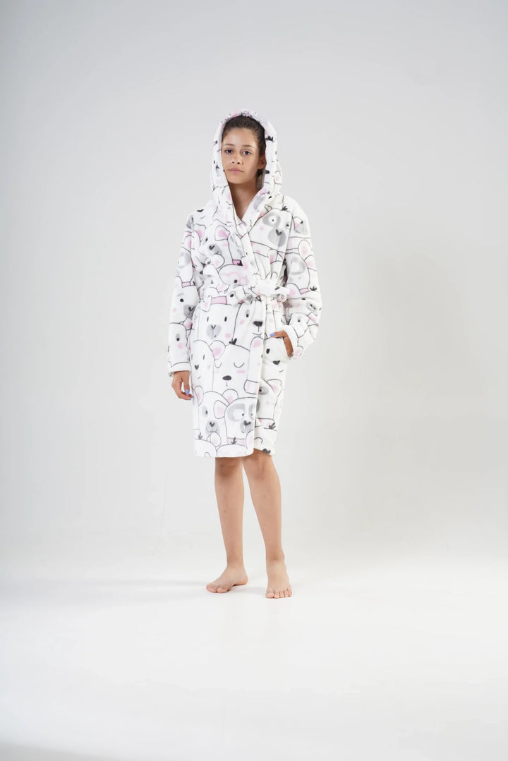 Szlafrok Dziecięcy Vienetta, Bear Robe, Biały, r. 128 - 164 image 3