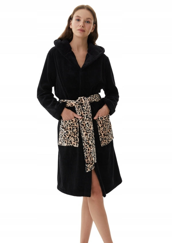 Szlafrok damski Wildcat Comfort, czarny, r. S-XL