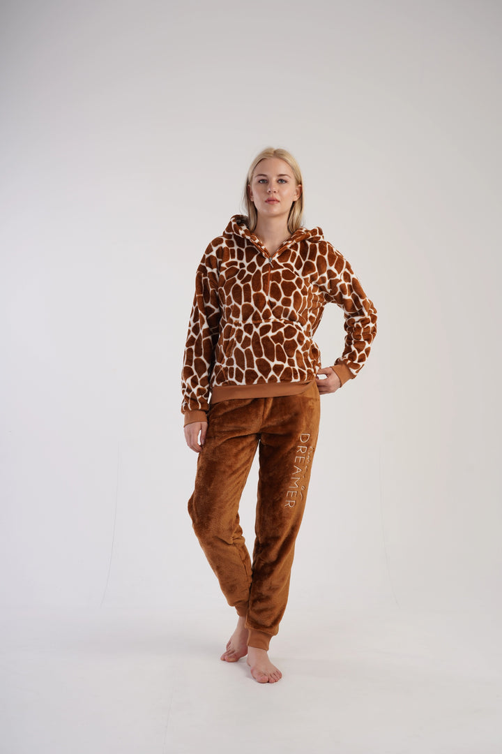 Piżama Damska Softowa Vienetta Safari Slumber, brązowa, r. S-XL image 1