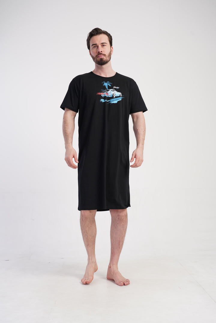 Koszula męska Vienetta Fast Car, Czarny, r. M-XXXL