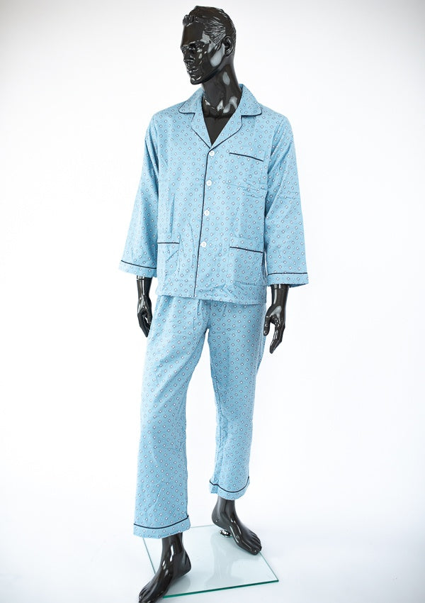 Piżama Męska Flanelowa Vienetta, Blue Boy, Niebieska, r. M-XXXL image 7
