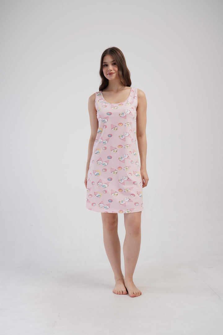 Koszula Nocna Vienetta Pink Dreams, Różowy, r. S-XL