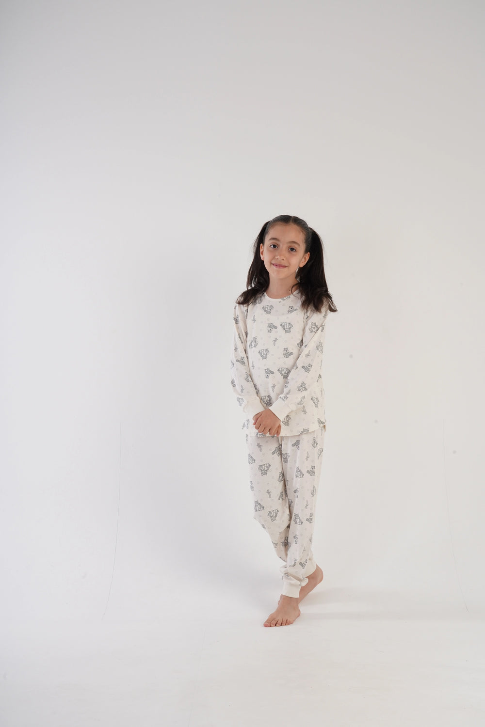 Piżama dziewczęca Squirrel Fun Big, beżowa, r. 134-164 image 1