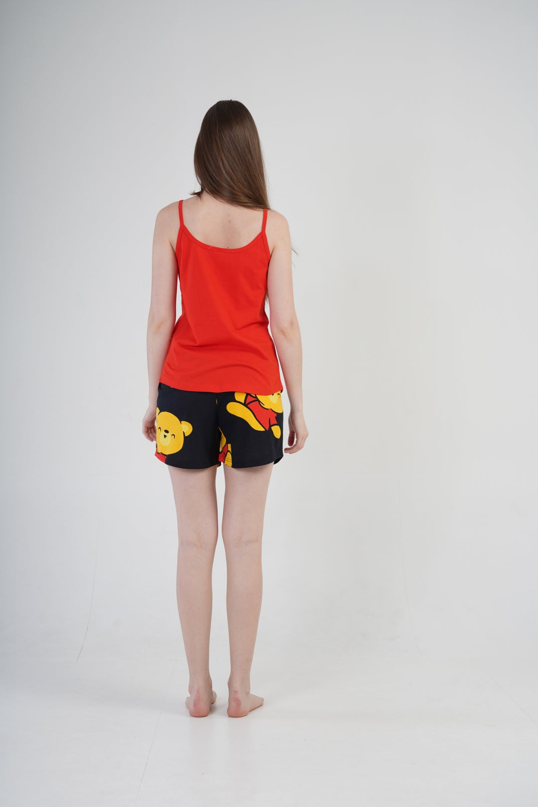 Piżama Damska SnoozeChic, Czerwono-Czarna, S-XL