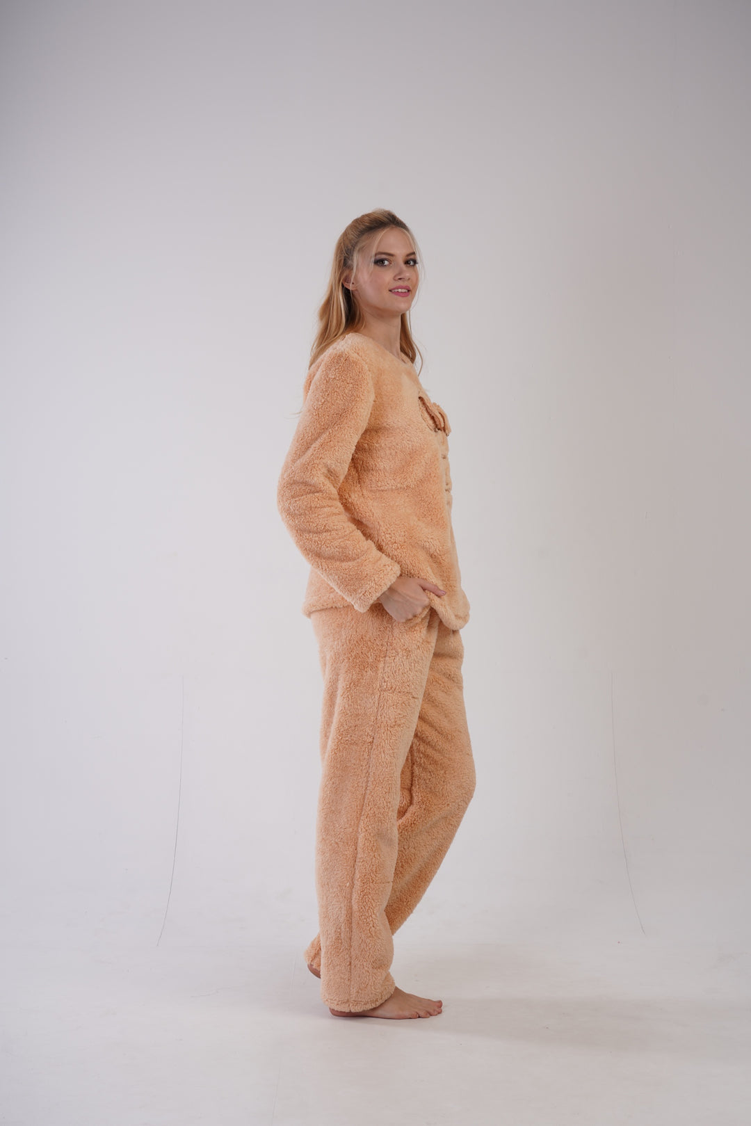 Piżama Damska Softowa Vienetta Sweet teddy, Brązowy, r. S-XL