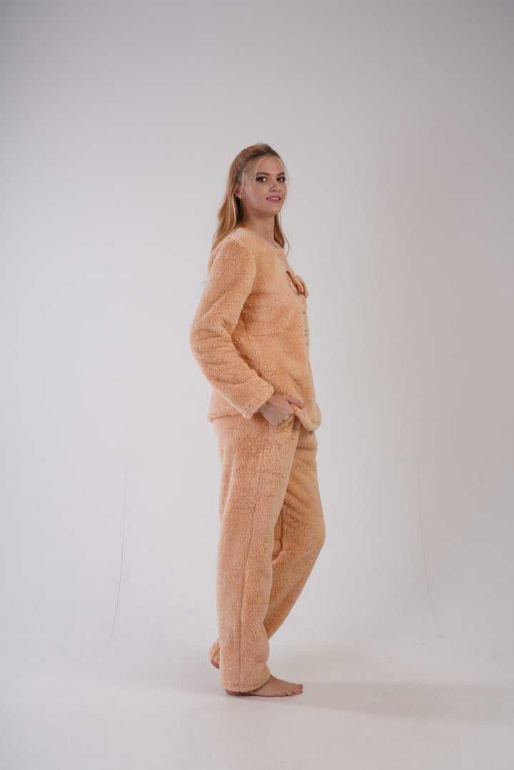 Piżama Damska Softowa Vienetta Sweet teddy, Brązowy, r. S-XL