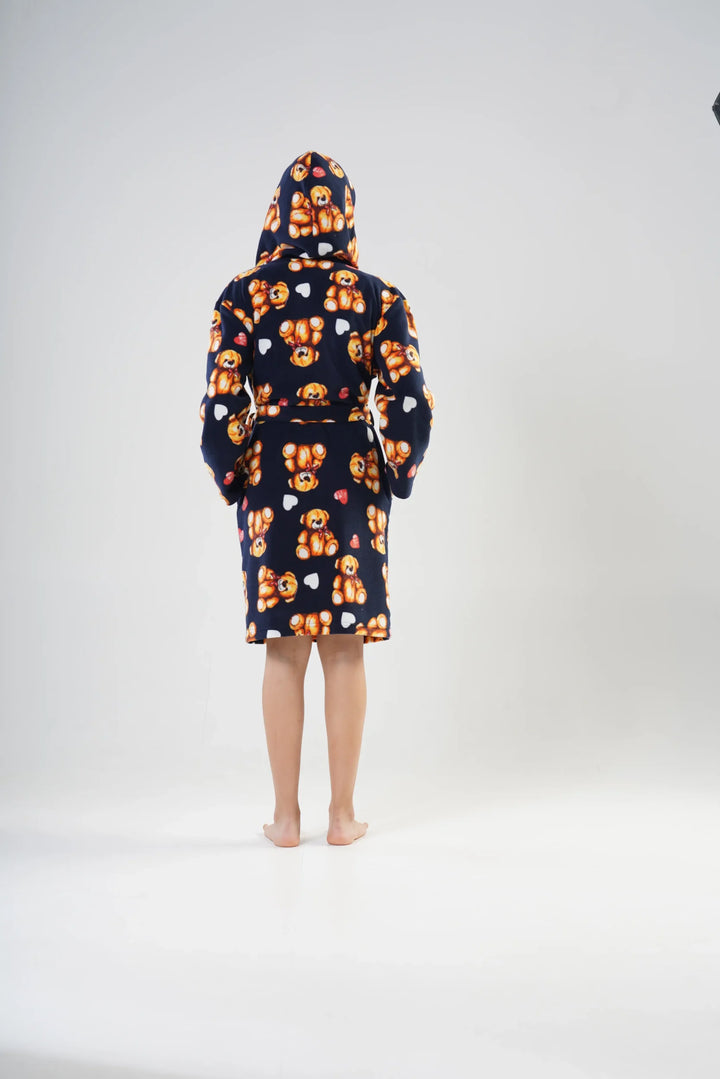 Szlafrok Dziecięcy Vienetta, Teddy Robe, Granatowy, r. 134 - 164 image 5