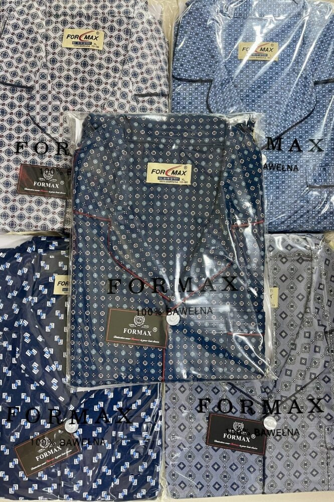 Piżama Męska Flanelowa Vienetta, Blue Boy, Niebieska, r. M-XXXL