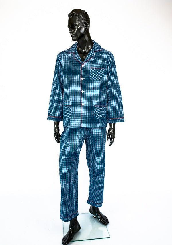 Piżama Męska Flanelowa Vienetta, Blue Boy, Niebieska, r. M-XXXL