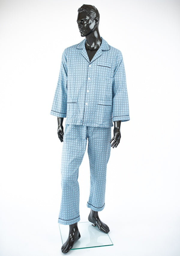 Piżama Męska Flanelowa Vienetta, Blue Boy, Niebieska, r. M-XXXL