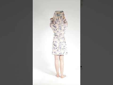 Szlafrok damski polarowy Vienetta Dreamy Dudes, brzoskwiniowy, r. S-XL