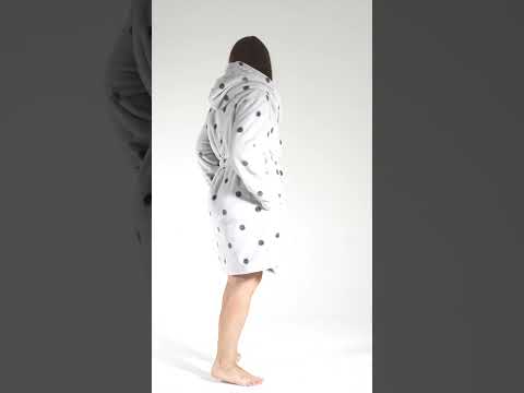 Szlafrok damski Vienetta Plush Paradise, szary, r. 1XL-4XL