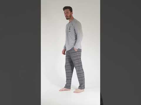 Piżama Męska Vienetta Sleepy Stallion, szara, r. M-XXL