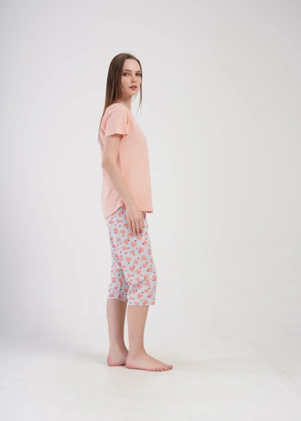 Piżama Damska Vienetta Lovely hearts, Różowy, r. M-XXL - obrazek 5