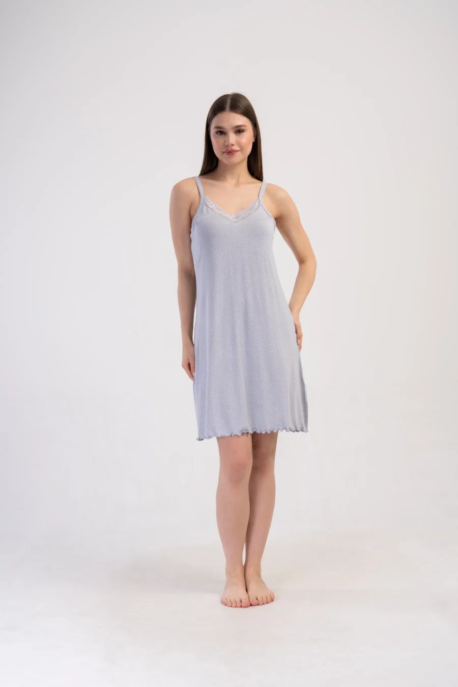 Koszula Nocna Damska Cozy Night, Szary, r. 1XL - 4XL