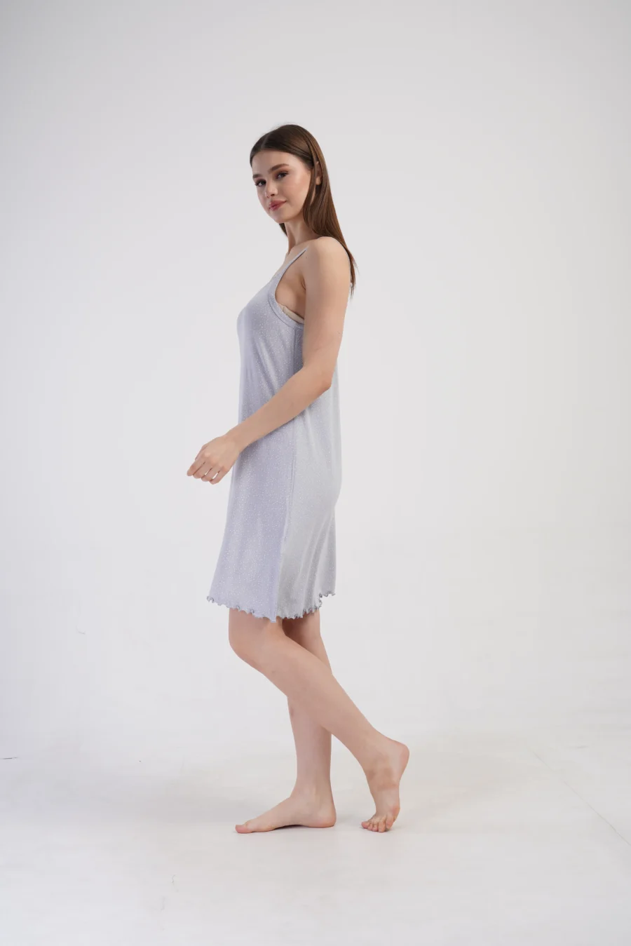 Koszula Nocna Damska Cozy Night, Szary, r. 1XL - 4XL - obrazek 3