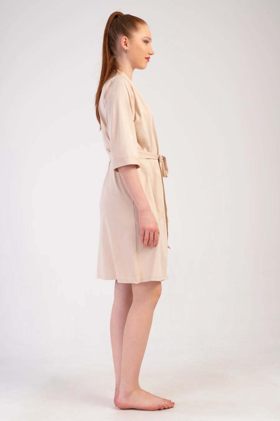 Szlafrok damski Vienetta Beige comfort, Beżowy, r. 1XL - 3XL - obrazek 4