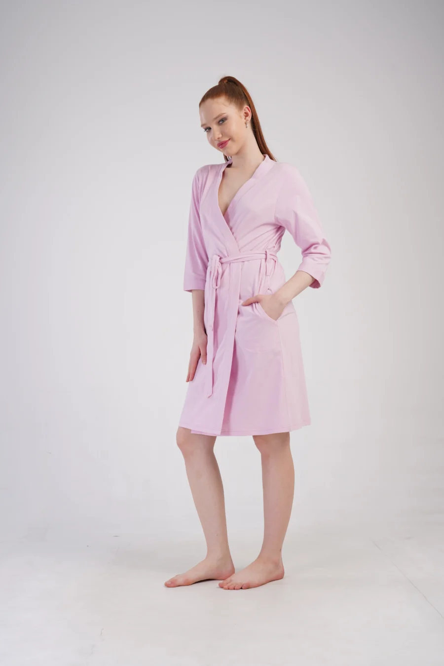 Szlafrok damski Vienetta Pink Elegance, Różowy, r. S-XXL - obrazek 3
