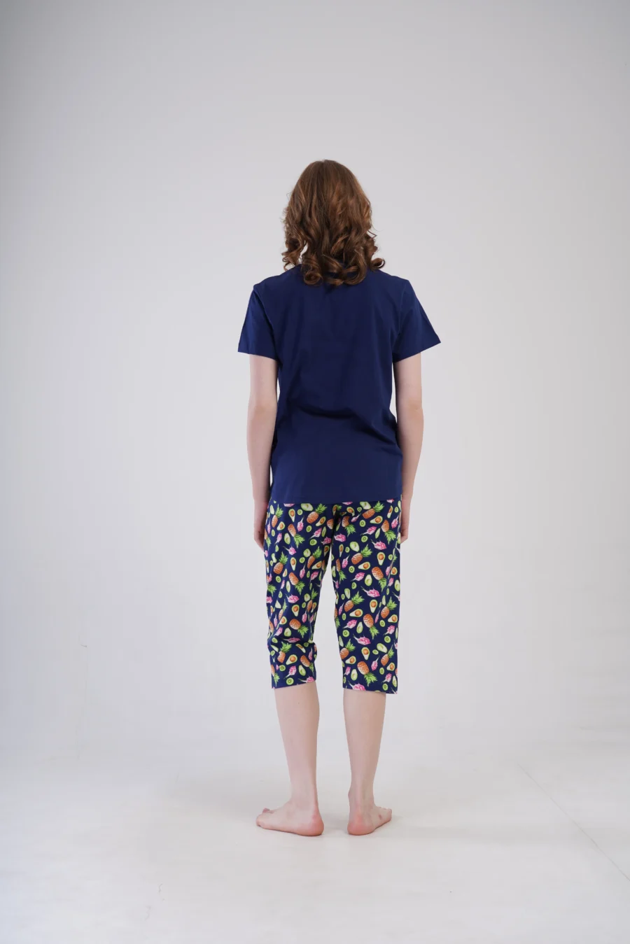 Piżama Damska Vienetta Summer time, Granatowy, r. 5XL-7XL - obrazek 5