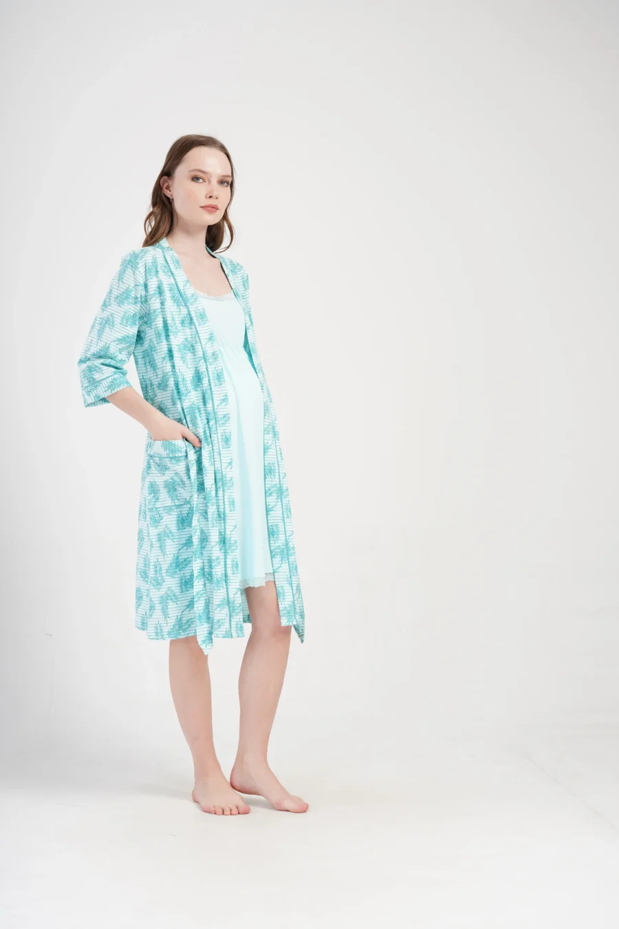 Komplet Damski Vienetta Mint comfort, Miętowy, r. M-XXL - obrazek 6