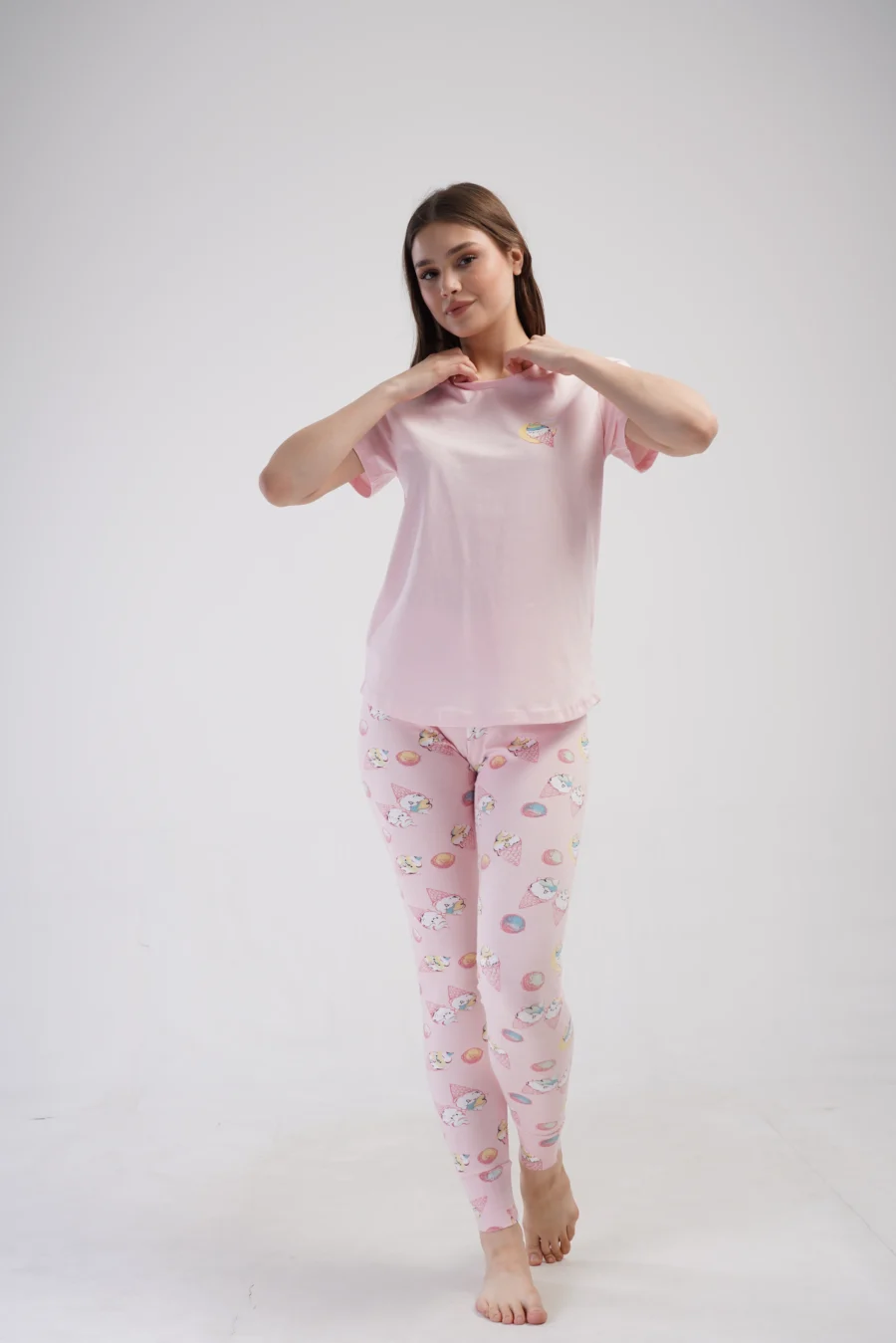 Piżama Damska Vienetta Sweet Things, Różowy, r. S-XL - obrazek 6