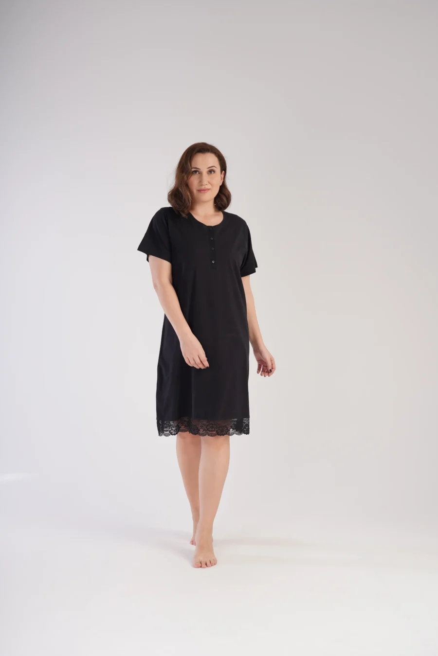 Koszula Nocna Vienetta Elegant Night, Czarny, r. 1XL - 4XL