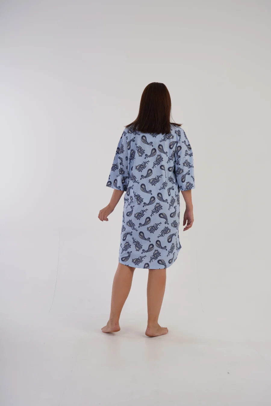 Koszula Nocna Vienetta Flower Vibe, Niebieski, r. 1XL - 4XL - obrazek 5