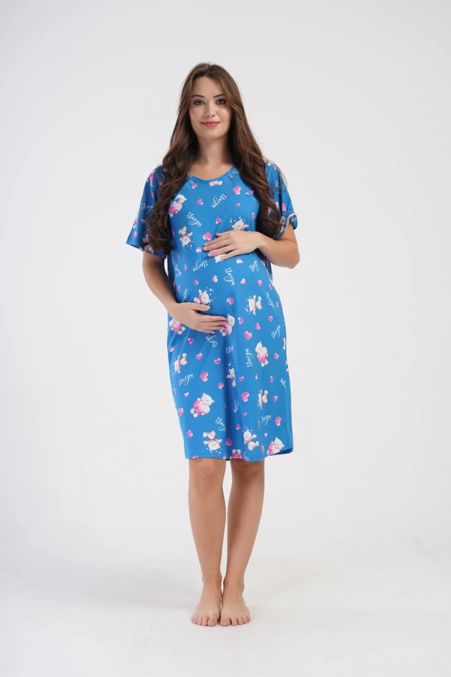 Komplet Damski Vienetta I Love You, Niebieski, r. S-XL