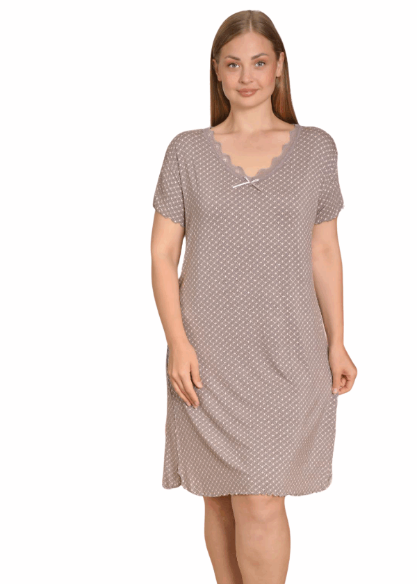 Koszula Nocna Gentle Ease, Beżowy, r. 2XL - 5XL - 2XL