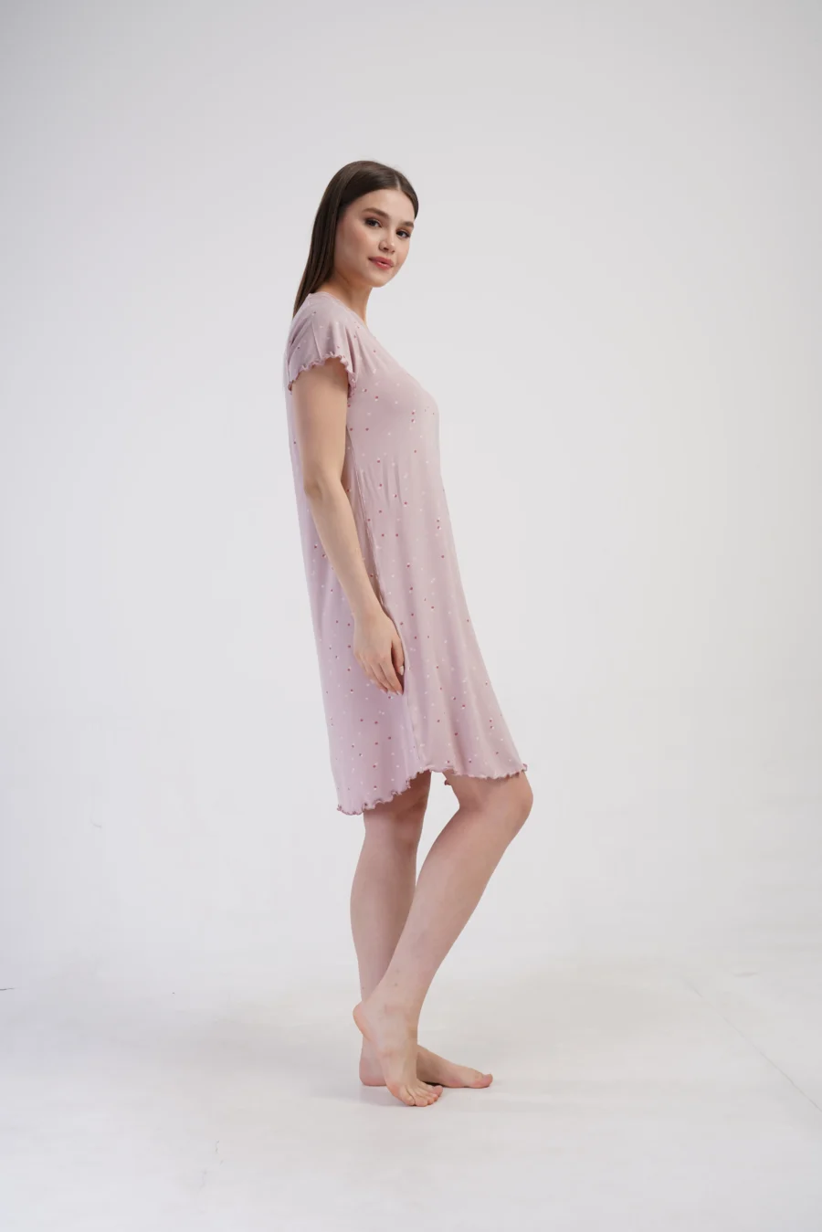 Koszula Nocna Vienetta Pink Comfort, Różowy, r. S-XL - obrazek 3