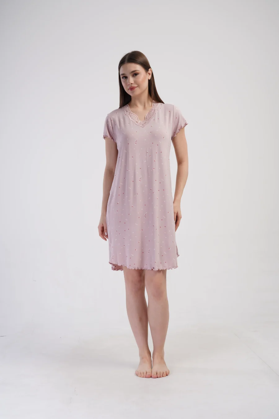 Koszula Nocna Vienetta Pink Comfort, Różowy, r. S-XL - obrazek 4