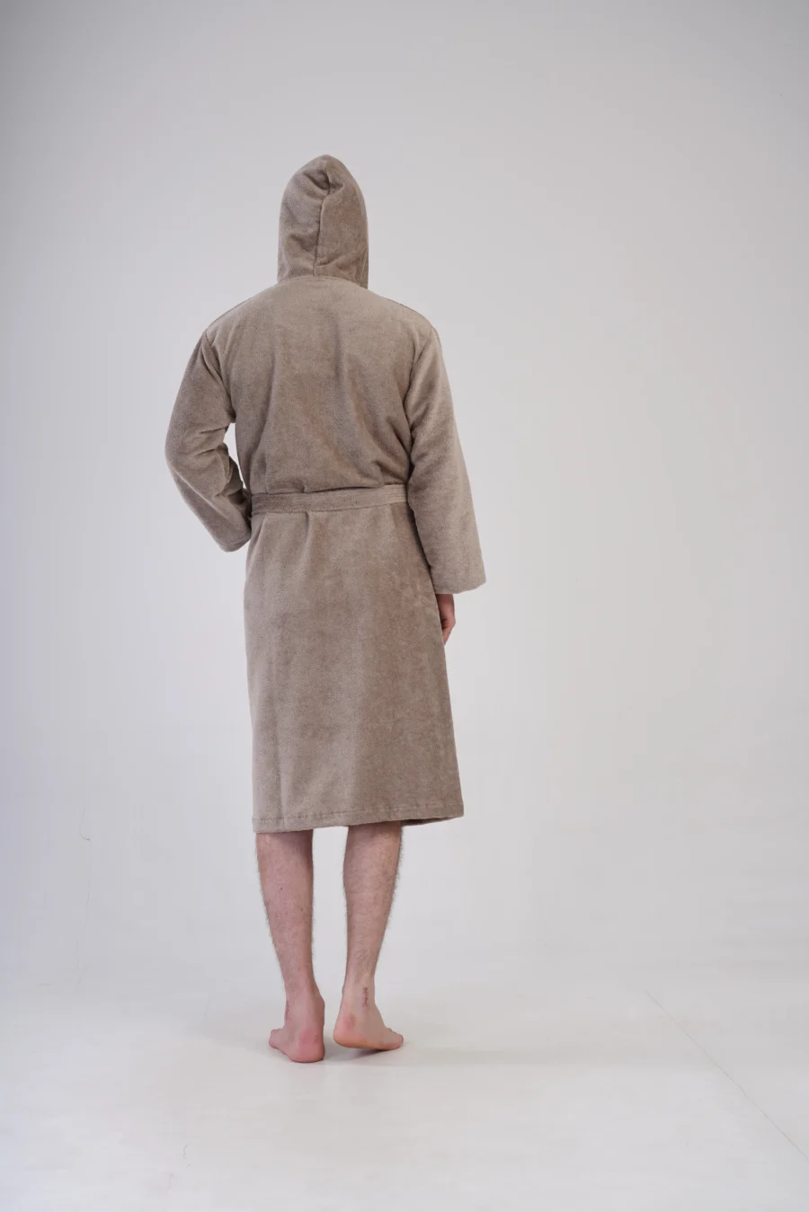 Szlafrok męski Vienetta Beige Night, Beżowy, r. L-XXL - obrazek 5