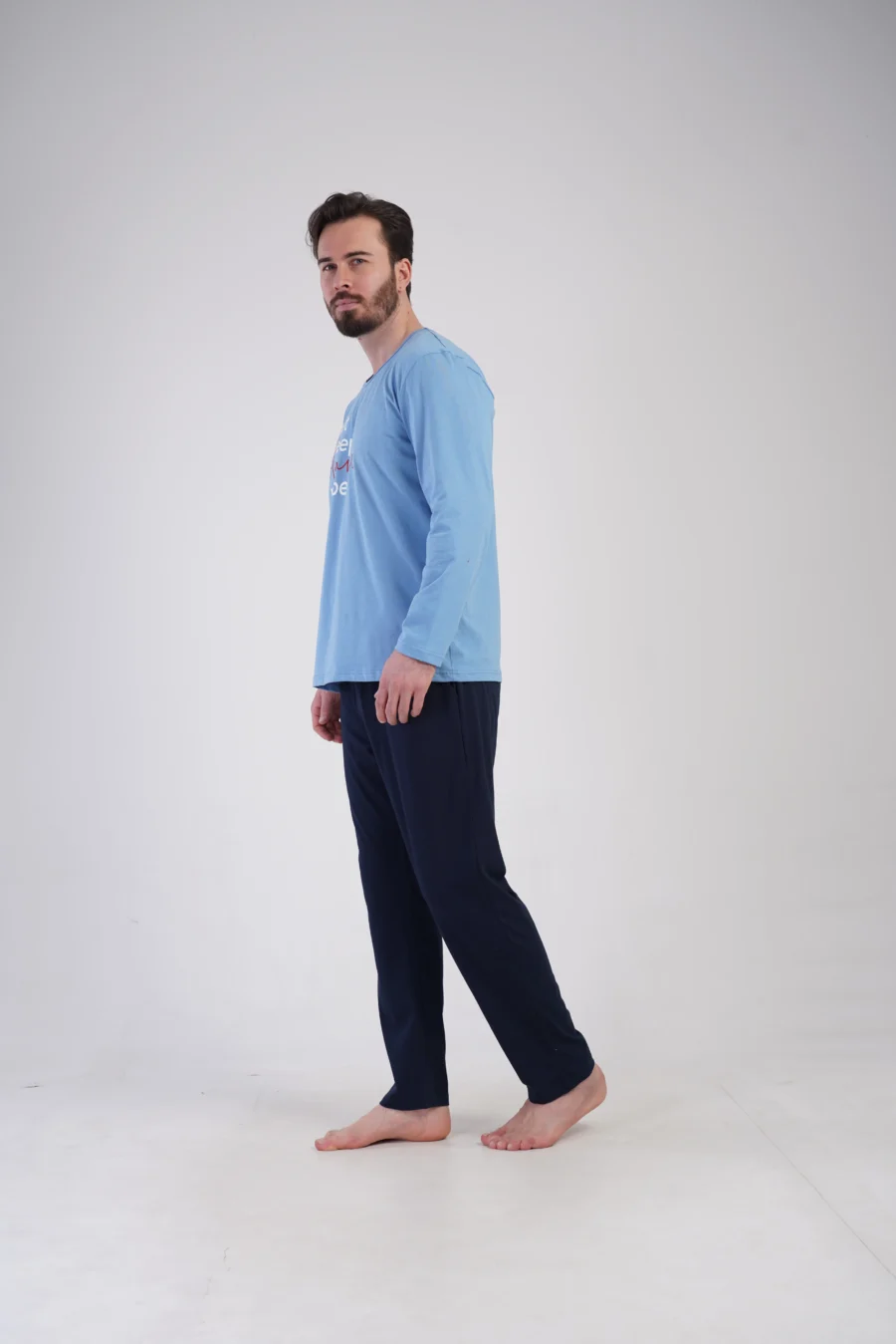 Piżama Męska Vienetta Eat Sleep Dance, Niebieski, r. S-XL - obrazek 5