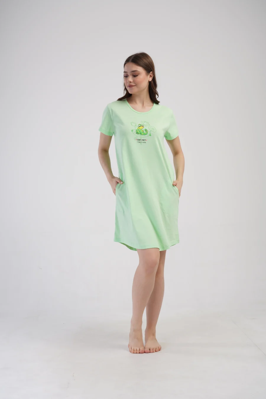 Koszula Nocna Vienetta Frog Dream, Zielony, r. M-XXL