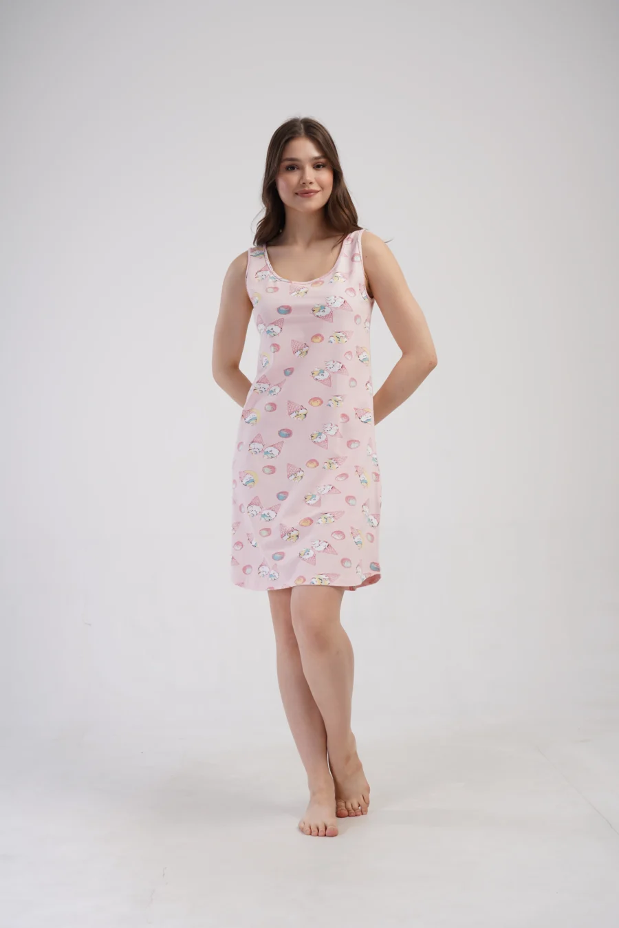 Koszula Nocna Vienetta Pink Dreams, Różowy, r. S-XL - obrazek 2