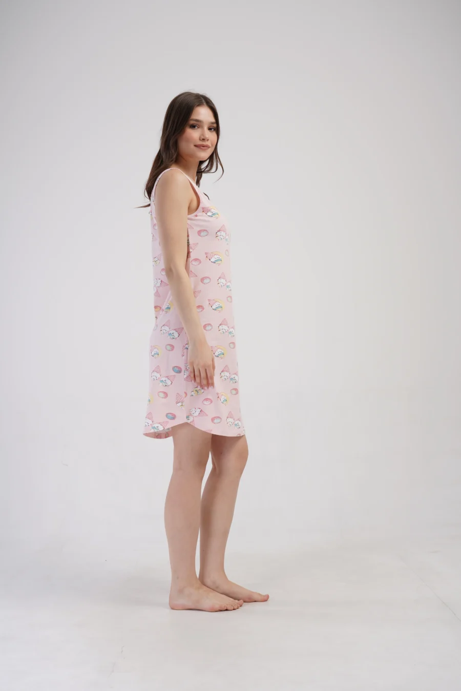 Koszula Nocna Vienetta Pink Dreams, Różowy, r. S-XL - obrazek 4