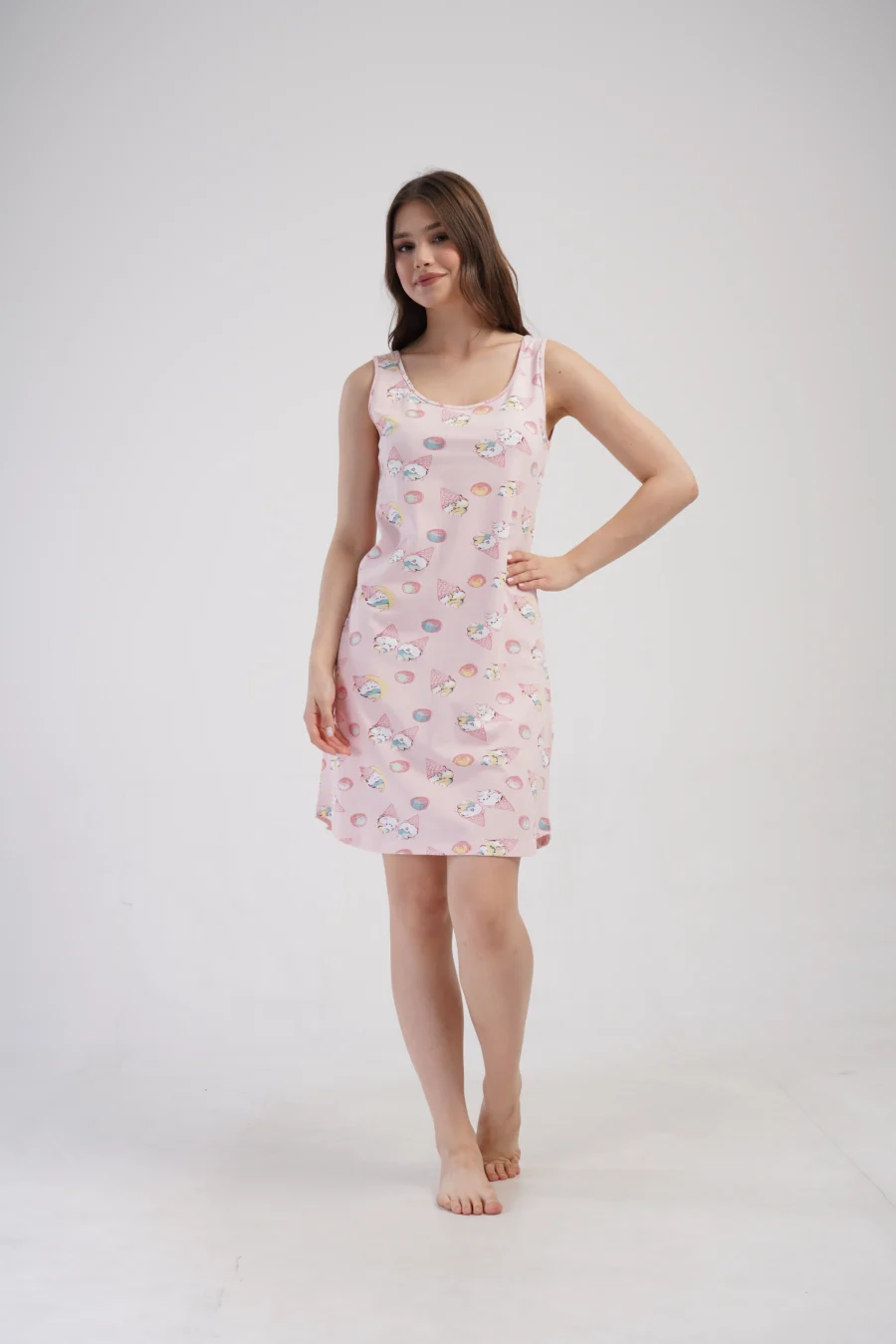 Koszula Nocna Vienetta Pink Dreams, Różowy, r. S-XL - obrazek 5
