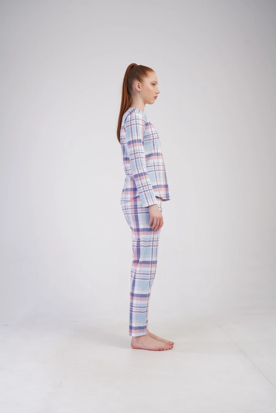 Piżama Damska Vienetta Cozy Stripes, Niebieski, r. S-XL - obrazek 6