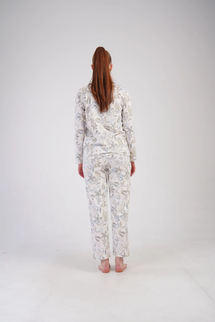 Piżama Damska Vienetta Botanic Nightwear, Beżowy, r. M-XXL - obrazek 5